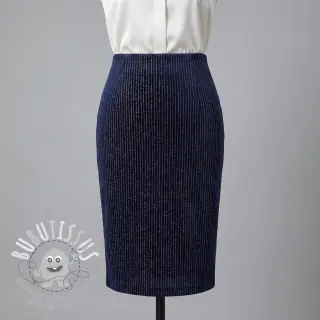  Velours  VELVET LUREX Stripe marine