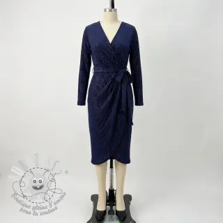  Velours  VELVET LUREX Stripe marine