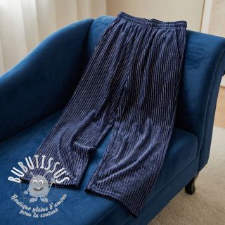  Velours  VELVET LUREX Stripe marine