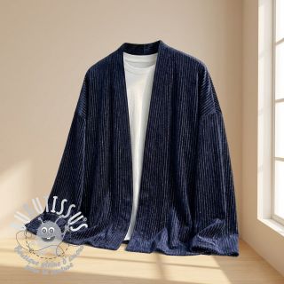  Velours  VELVET LUREX Stripe marine