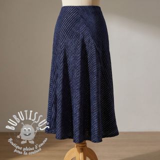  Velours  VELVET LUREX Stripe marine