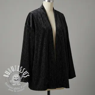  Velours  VELVET LUREX Stripe black
