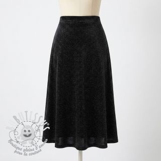  Velours  VELVET LUREX Stripe black
