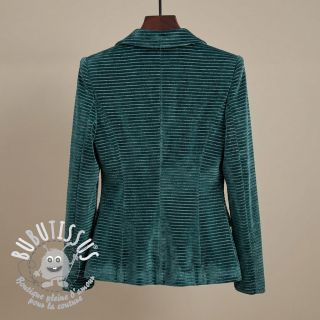  Velours  VELVET LUREX Stripe forest green