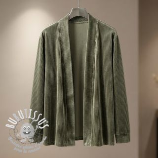  Velours  VELVET LUREX Stripe camo green