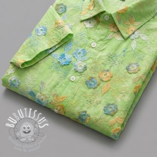 Tissu coton TIE DYE EMBROIDERY Poppy design V