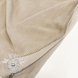 Tissu velours cotelé SUPER SOFT beige