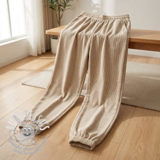 Tissu velours cotelé SUPER SOFT beige