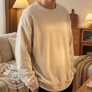 Tissu velours cotelé SUPER SOFT beige