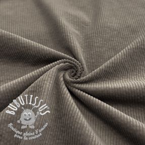 Tissu velours cotelé 6W WASHED STRETCH stone