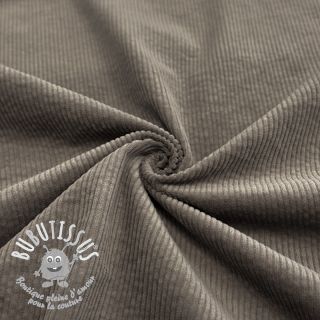 Tissu velours cotelé 6W WASHED STRETCH stone
