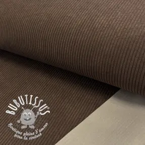 Tissu velours cotelé HUGGY chocolat