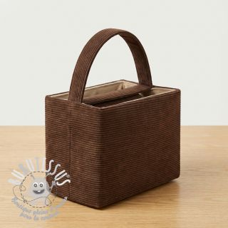 Tissu velours cotelé HUGGY chocolat