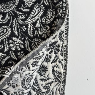 Tissu déco jacquard Mumbai allover noir