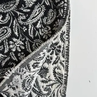 Tissu déco jacquard Mumbai allover noir