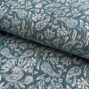 Tissu déco jacquard Mumbai allover jade