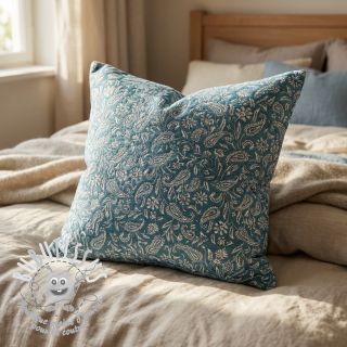 Tissu déco jacquard Mumbai allover jade