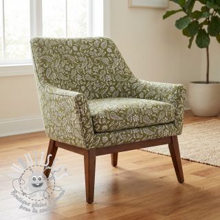 Tissu déco jacquard Mumbai allover kaki