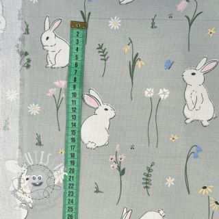 Tissu déco premium Cute Rabbit Garden