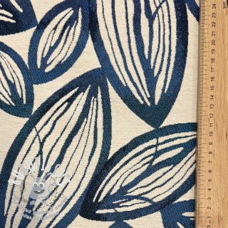 Tissu déco jacquard Folia bleu