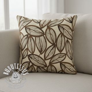 Tissu déco jacquard Folia chocolat