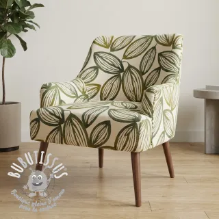 Tissu déco jacquard Folia romarin