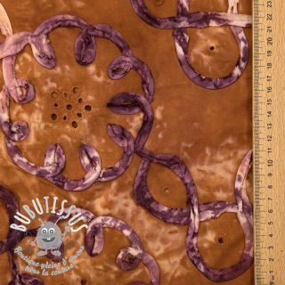 Tissu coton TIE DYE EMBROIDERY Elise tape design B