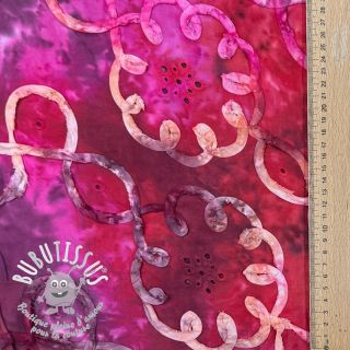 Tissu coton TIE DYE EMBROIDERY Elise tape design E