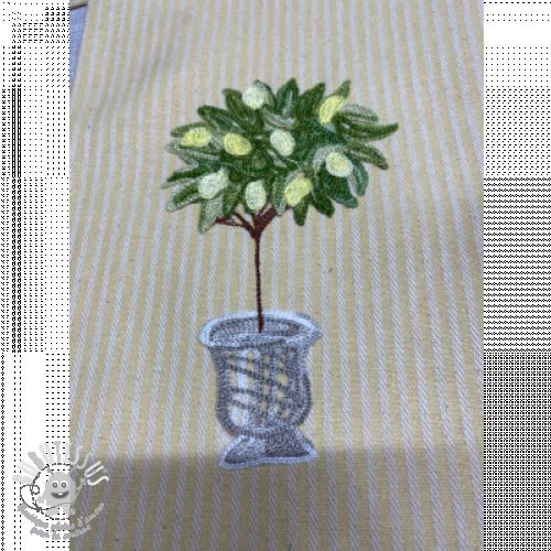 Tissu déco DOBBY Colored stripe lavender