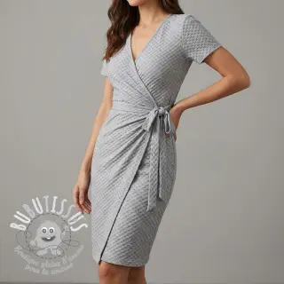 Tissu maille tricot Angora honey light grey
