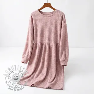Tissu maille tricot Angora honey rose