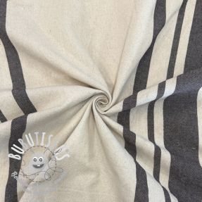 Tissu déco Bernadette stripe coffee