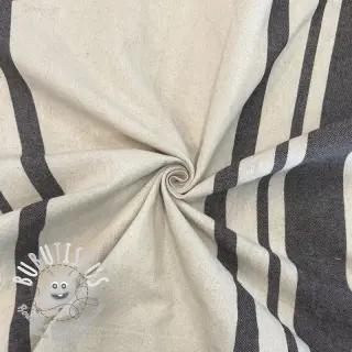 Tissu déco Bernadette stripe coffee