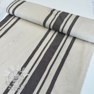 Tissu déco Bernadette stripe coffee