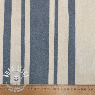 Tissu déco Bernadette stripe denim