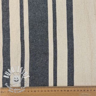 Tissu déco Bernadette stripe indigo