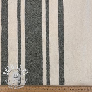 Tissu déco Bernadette stripe kaki