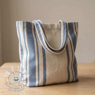 Tissu déco Bernadette stripe denim