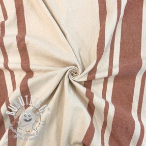 Tissu déco Bernadette stripe terracotta