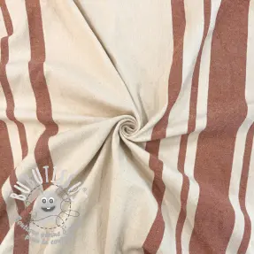 Tissu déco Bernadette stripe terracotta