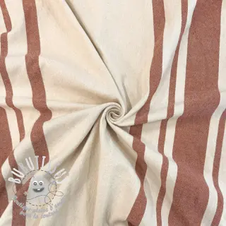 Tissu déco Bernadette stripe terracotta