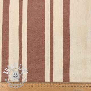 Tissu déco Bernadette stripe terracotta
