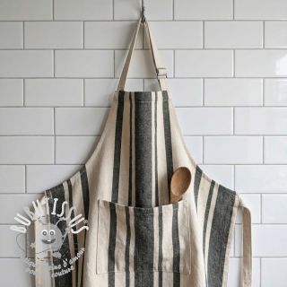 Tissu déco Bernadette stripe kaki