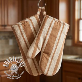 Tissu déco Bernadette stripe peanut