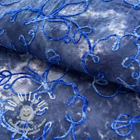 Tissu coton TIE DYE Chenille ela design C