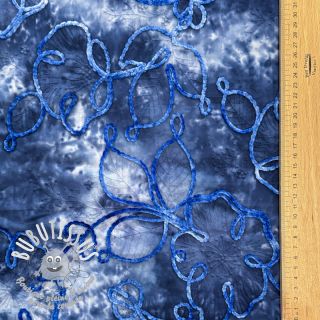 Tissu coton TIE DYE Chenille ela design C