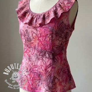 Tissu coton TIE DYE Chenille manon design C