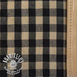Tissu déco Celestin lin noir