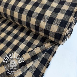 Tissu déco Celestin lin noir