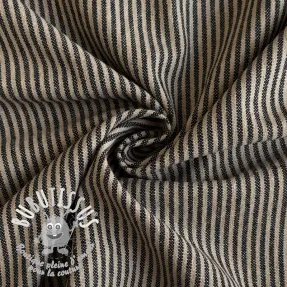 Tissu déco Simone lin noir